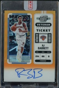 2022-23 Contenders Optic RJ Barrett Veteran Ticket Auto Orange 6/15 - Bild 1 von 2