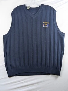 Cutter Buck Ryder Cup Oakland Hills Navy Blue V-Neck Sleeveless Sweater Vest - Picture 1 of 10
