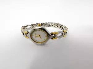 Bulova Caravelle Watch Women Vintage Two Tone White Dial 20mm Oval 45L71 Ladies - Picture 1 of 6