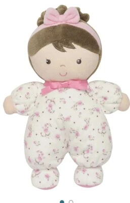 Little Me Plush Baby Doll with Rattle, Jackie (Pink Vintage Rose, 9 inch) - Image 1 of 2