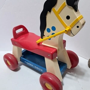 Vintage 1976 Fisher Price Riding Horse Toddler Ride On Plastic Toy Pony - Picture 1 of 11