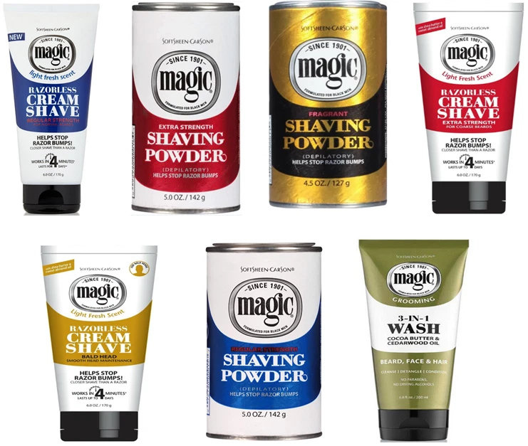 Softsheen-Carson Magic Shaving Powder|Rezorles Shaving Cream|Wash Oil|Full Range
