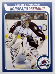 2012 Russian Trading Card #E-5 Semyon Varlamov (Colorado Avalanche)