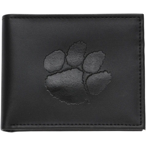 Men's Black Clemson Tigers Hybrid Bi-Fold Wallet Cover