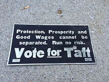 "Głosuj na Tafta" Partia Republikańska Reklama Polityczna 11x21 Wybory prezydenckie 1912
