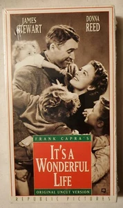 NEW, SEALED IT'S A WONDERFUL LIFE VHS ORIGINAL UNCUT VERSION - JIMMY STEWART - Picture 1 of 3