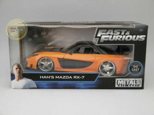 Jada Toys 30732 1:24 Fast & Furious Han's Mazda RX 7 - Arancione