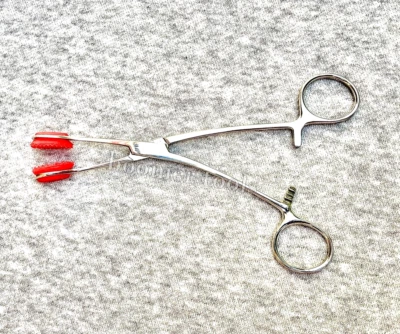 BOOMER ARTICLES Young Tongue Forceps Medical Oral Nipple Clamp - Seizing Forceps with Rubber