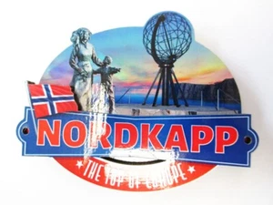 Nordkapp 3D Holz Souvenir Magnet 8,5cm Norwegen Lappland Finnmark - Picture 1 of 4