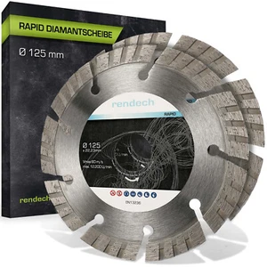 2x Diamanttrennscheibe 125 Beton Granit Stein uvm. - Diamant Trennscheibe 125 mm - Bild 1 von 6