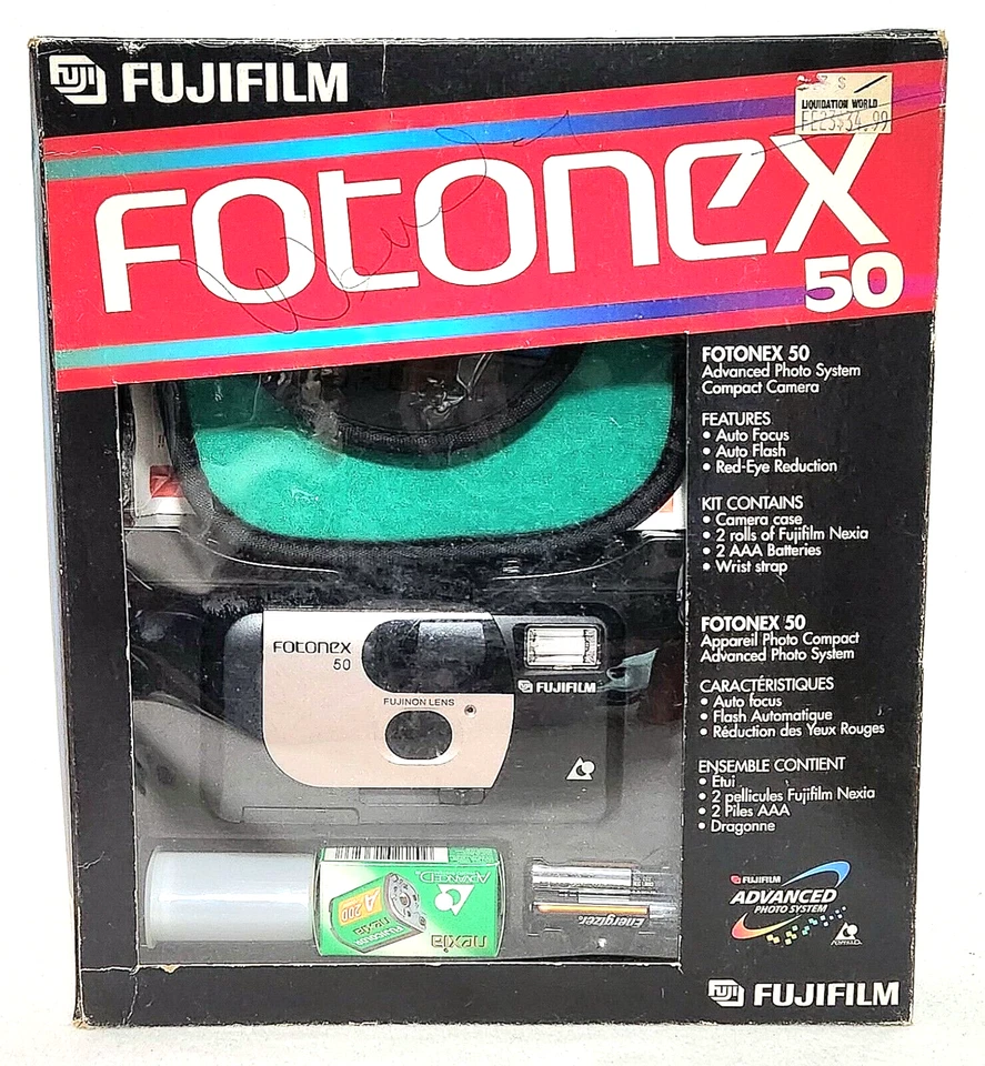Fujifilm Fotonex 50 Film Camera Set - NEVER USED - Original A200 Film (1996) - Image 1 of 4
