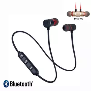 Wireless Bluetooth 4.2 Headset Headphones Earphone Sport Magnetic Stereo Earbuds - Picture 1 of 9