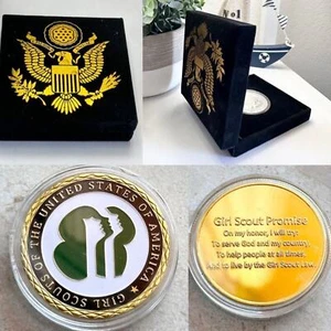 Moneda Desafío GIRL SCOUTS OF THE UNITED STATES OF AMERICA con estuche de terciopelo - Imagen 1 de 3