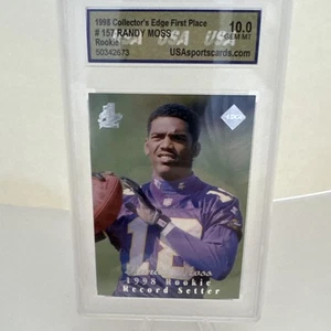 1998 Collector's Edge 1ST Place Randy Moss #157 Record Setter USA 10 Rookie Card - Picture 1 of 5