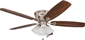 Honeywell Ceiling Fans Glen Alden, 52 Inch Classic Flush Mount Indoor LED Ceilin - Picture 1 of 12