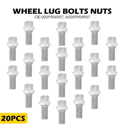 Tornillos de rueda 20 piezas 0009904907 tuercas para Mercedes Benz C230 C200 C250 C300 C350 Foto 1 de 4