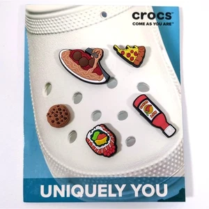 Crocs Shoes Food Jibbitz Charms Brand New Pizza Hot Sauce Sushi Cookie Spaghetti - Picture 1 of 2