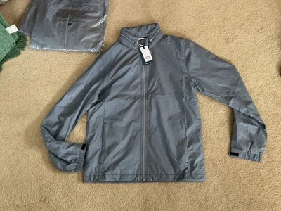 Cutter & Buck Weathertec Men’s Full Zip Jacket Size Large Blue Grey Brand New - Image 1 of 4