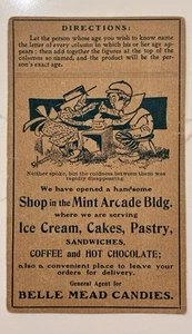 c1904 Belle Mead Sweets Bonbons Chocolates Print Advertisement - Picture 1 of 2