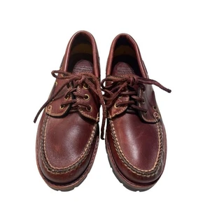 The Last Footwear Company New Zealand Men's Classic Brown Leather Boat Shoes 8 - Picture 1 of 10