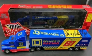 SIGNIERT 1996 #81 KENNY WALLACE SQUARE D RACING CHAMPION 1/64 TRANSPORTER - Bild 1 von 8