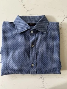 Paul & Shark Linen /cotton Shirt Blue LS Size 46 XXL - Bild 1 von 3