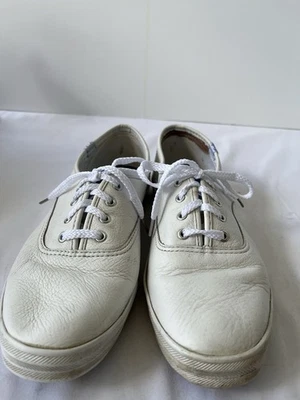 Keds Women's Champion Leather Lace-Up Sneakers, White, Size 8M - Image 1 of 4
