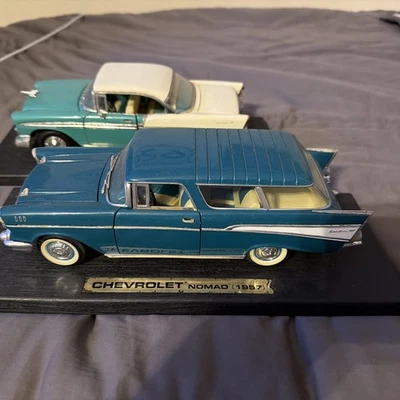 Road Legends escala 1:18 1957 Chevy Nomad diecast 1957 Chevy Bel Air lote de 2 Foto 1 de 4