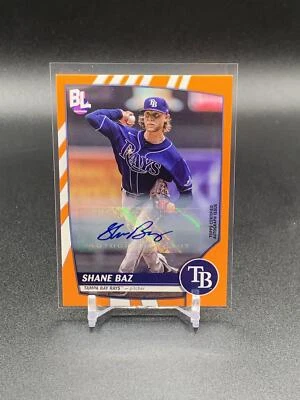 2023 Topps Big League Shane Baz 123 Orange Auto | Tampa Bay Rays - Image 1 of 2