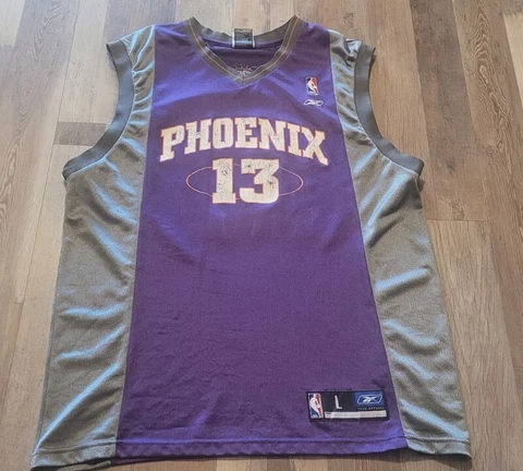 Steve Nash Phoenix Suns Reebok Men's Large L NBA Jersey PHX Purple Cover