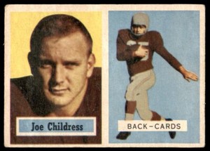 1957 Topps Football Joe Childress RC Chicago Cardinals #100
