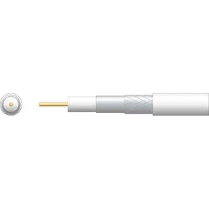 Mercury RG6 Koaxialkabel 100m weiß, 75 Ohm, schaumstoffgefüllt - Aluminiumgeflecht - Bild 1 von 1