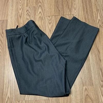 Pantalones de vestir para mujer Signature By Larry Levine talla 14 grises rectos Foto 1 de 4