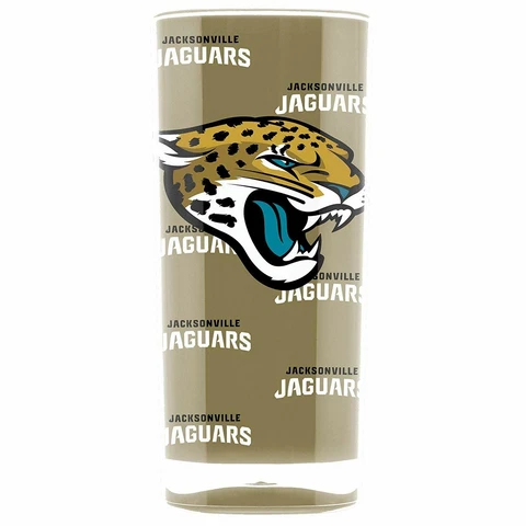 Jacksonville Jaguars Tumbler Insulated Acrylic Square Tumbler Cup 16 oz Cover
