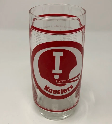 1975 Nebraska Cornhuskers Indiana Hoosiers Football Sam's Collectors Glass Cover