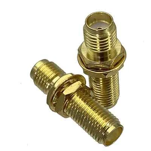 Mampara de tuerca de conector SMA hembra a SMA hembra en serie conector adaptador RF - Imagen 1 de 5