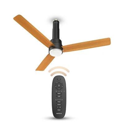 Havells 1200mm (47") BLDC Ceiling Fan with Remote 220V (Pine Wood Matte Black) - Image 1 of 4