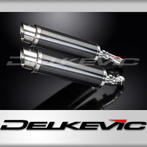 Ducati Monster 696 2008-2014 Slip On 14" Round Carbon Exhaust Muffler Kit - Foto 1 di 5