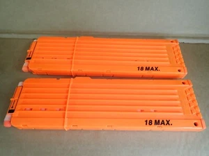 (2) Nerf N-Strike 18 Max Round Dart Gun Ammo Clip Magazine FULL of Darts - Picture 1 of 4