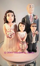 Topper torta nuziale personalizzato sposa e sposo famiglia  