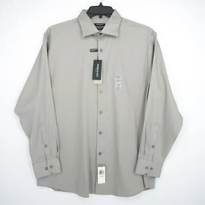 Kenneth Cole Men's Dress Shirt L 16.5-32/33 Gray Wrinkle Free Stretch Collar NWT - Picture 1 of 12