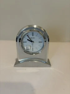 Seiko Westchester Executive Alarm Clock, Gray Analog, Quartz QHE163SLH  No Box - Picture 1 of 19