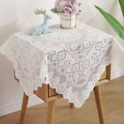Classic Rose Floral White Lace Tablecloth For Bohemian And Chic Themes