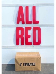 Insegna Flessibile da Esterno Lettere Stile Condensato | 8" x 8-15/16" | Rosso | 300 ct - Foto 1 di 4