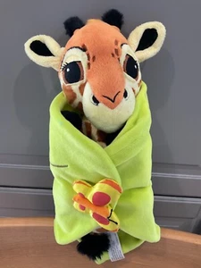 Madagascar Comforter Plush Toy Melman Giraffe Security Blanket Disney World 38cm - Picture 1 of 10
