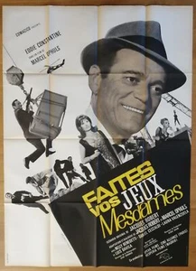 MACHEN SIE IHRE SPIELE DAMEN Eddie Constantine Original Kino Poster 160x120  - Bild 1 von 1