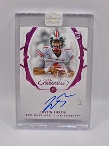 JUSTIN FIELDS Flawless Rookie Auto Diamond Gem /3 FOTL Pink - Sealed - RARE
