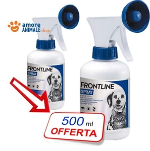 Frontline - Spray per Cani e Gatti → 500 (2 x 250) ml Antiparassitario Antipulci - Foto 1 di 2