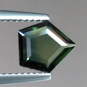 Piedras preciosas genuinas sueltas de zafiro verde azul natural corte elegante raro de 1,26 quilates - Imagen 1 de 4