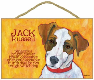 Jack Russell Terrier Traits & Characteristics Sign 7.5 x 10 - Picture 1 of 1